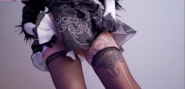  2B Huge Dick For Tight Ass AliceBong
